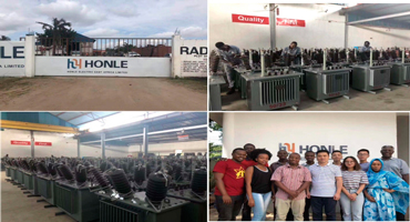 Group General Manager Feng Junfeng inspected Honle's transformer factory in East Africa