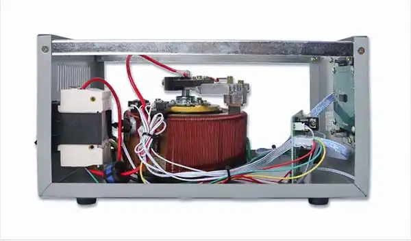 The internal workings of a servo voltage regulator